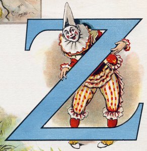 Buchstabe Z: Zizi der Clown. Gravur in "ABC L