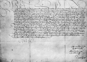Brief von Karl V. an Martin Luther