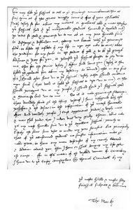 Brief von Thomas More an König Heinrich VIII., geschrieben in seinem Haus in Chelcith (Chelsea), 5. März von Unbekannt