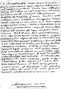 Brief in Latein von Erasmus an Nicolaas Everaerts über die Ehe von Martin Luther, in dem es heißt: 