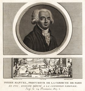 Louis Pierre Manuel, Schriftsteller, Prucurer der Kommune von Paris, guillotiniert 1793