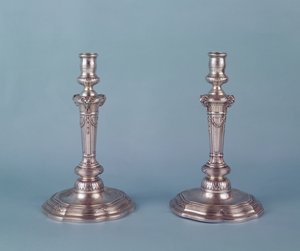 Louis XV Silberleuchter von Unbekannt