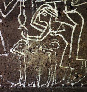 Nekropole der Handwerker, Detail eines Grabes der 19. Dynastie von Leopold Blonder