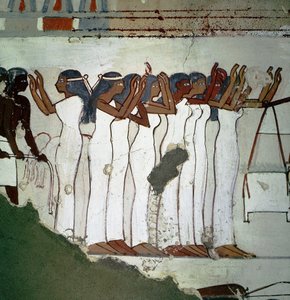 Luxor Theben: Nekropole der Adligen, Gruppe von Trauernden (18. Dynastie)