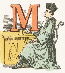 M - Magistrat - Kinderalphabet, Editions Gordinne 1920 (Gravur)