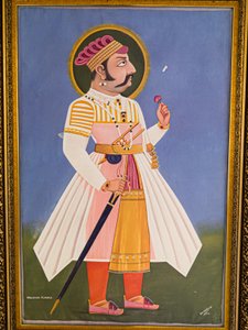 Maharaja Kumbha, Gemälde, Mehrangarh-Fort, Jodhpur, Rajasthan, Indien, Asien