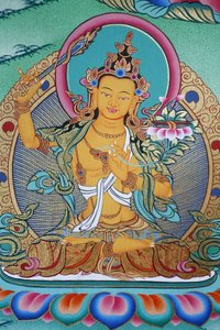 Manjushri, Göttlichkeit des Wissens. Kopan-Kloster, Kathmandu, Nepal