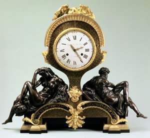 Kaminklocke mit Figuren von Tag und Nacht, von Jean Andre Lepaute (1720-88), Paris von Unbekannt