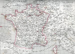 Karte von Frankreich unter der Herrschaft von König Ludwig XVI. von 1774 bis 1793 (aus Atlas Universel von Houze) von Unbekannter Künstler