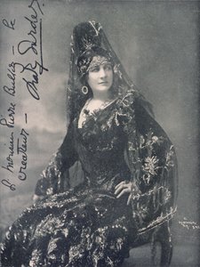Mary Garden, Opernsopranistin, Studiofotografie in der Rolle der Carmen, von C. Mishkin