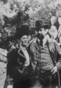 Max Weber und seine Frau, ca. 1900 (s/w Foto) von Unbekannter Künstler