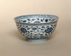 Ming blau-weiße Schale, Hsuan-te Marke (1426-35)