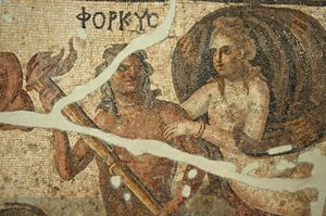 Mosaik einer Meereszene, Türkei von Unbekannt