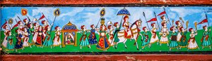 Wandmalerei in der Altstadt von Bundi, Rajasthan, Indien