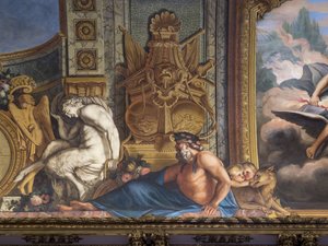 Mythologische Figuren. Gemaltes Dekor von François Perrier
