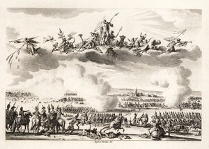 Napoleon Bonaparte, Erster Konsul der Französischen Republik, kommandiert die französische Armee in der Schlacht von Marengo