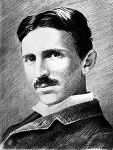 Nikola Tesla, kroatisch-serbischer Ingenieur, Physiker und Erfinder, ca. 1885 von Unbekannter Künstler