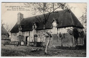 Normandie, Orne (61), Les Champeaux: Blick auf den Bauernhof von Ronceray, Heimat von Charlotte Corday (1768-1793) - Postkarte Ende 19. Anfang 20. Jahrhundert