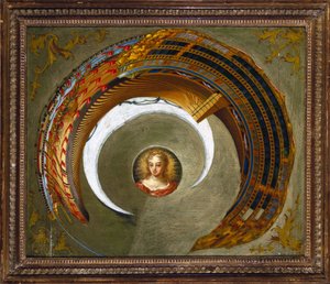 Optische Täuschungen Anamorphotische Malerei eines Schiffes, ca. 1744-1774