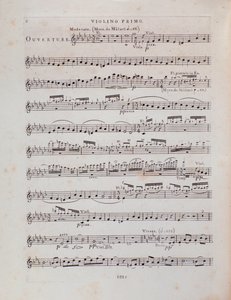 Seite der Partitur für die erste Violine der Oper Jessonda von Louis Spohr von Unbekannter Künstler