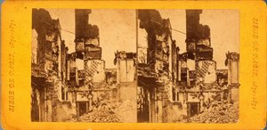 Belagerung von Paris (1871): Blick auf die Stadt während der Belagerung durch die Preußen zwischen dem 20.09.1870 und dem 28.01.1871. Fotografie von Q.V.