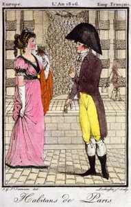 Einwohner von Paris im Jahr 1806. 1810 (Gravur) von Unbekannter Künstler