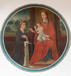 Pfarrkirche (Sint-Denijs-Boekel, Parochiekerk Sint-Denijs). Nordschiff. Ein Wandgemälde.