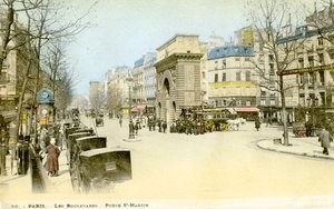 Porte Saint-Martin, Paris, um 1900 von Unbekannter Künstler
