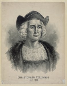 Porträt von Christoph Kolumbus (1451-1506), ca. 1892 (Lithographie) von Unbekannt
