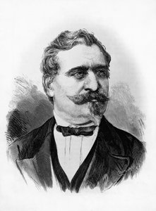 Porträt von Giovanni Prati (1815-1884), italienischer Dichter und Politiker, Gravur von Centenari nach einem Foto von Michele Schemboche von William M. Timlin