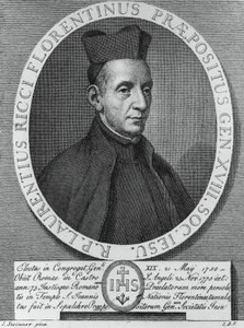 Porträt von Lorenzo Ricci (1703-1775), italienischer Jesuit und 18. Generaloberer der Gesellschaft Jesu, Gravur