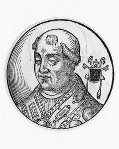 Porträt von Agatho (575-681), 79. Papst der katholischen Kirche ab 678, Gravur von William M. Timlin