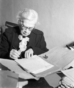 Porträt von Tatiana Tolstoj, Tochter von Leo Tolstoi. - Rom - 1958
