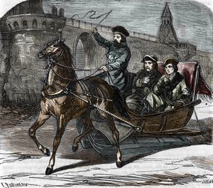 Porträt des Ritters von Eon in Russland, Juni 1756
