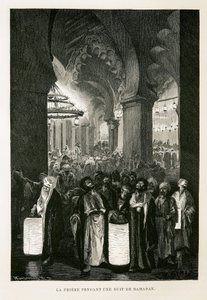 Gebet während einer Nacht im Ramadan - Illustration aus dem Atlas von Ägypten von Unbekannter Künstler