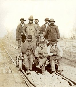 Eisenbahnarbeiter, Gallatin, Tennessee, ca. 1895 (s/w Foto)