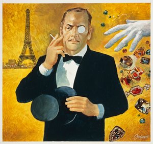 Darstellung von Arsène Lupin, Gentleman-Einbrecher, Charakter von Maurice Leblanc von Alec Hunter