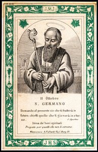 Darstellung von Saint Germain, frühes 20. Jahrhundert (Druck) von Unbekannter Künstler