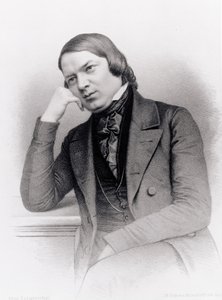 Robert Alexander Schumann (1810-56), deutscher Komponist, graviert von Isaac Wilhelm Tegner (1815-93) und Johann Adolf Kittendorff (1820-1902), nach einem Daguerreotyp von Unbekannt
