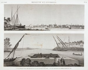 Rosetta und die Mündung des Nils, Ägypten, ca. 1798 von Unbekannt