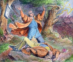 Szene aus dem Leben des protestantischen Reformators Martin Luther von Unbekannter Künstler