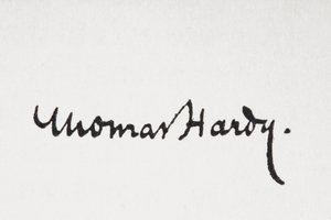 Unterschrift des Autors Thomas Hardy, aus King Albert