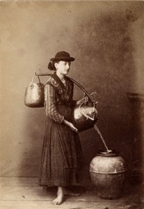 Kleine Berufe: Porträt eines Wasserträgers. 19. Jahrhundert von Unbekannt