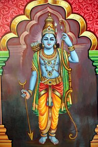 Sri Vadapathira Kaliamman Hindu-Tempel. Avatar von Vishnu. Lord Rama, 7. Inkarnation. Singapur von Unbekannt