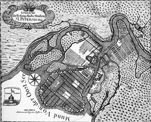 St. Petersburg - Plan der russischen Stadt von Unbekannter Künstler