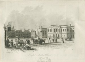 Stafford - Marktplatz: Gravur, undatiert [ca. 1841] von Unbekannt