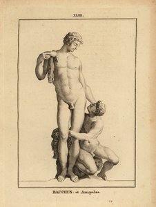 Statue des Bacchus, römischer Weingott, und seines Liebhabers, des Satyrjungen Ampelus von Unbekannt