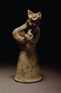 Statuette eines löwenköpfigen Dämons, Mesopotamien, ca. 5000-1000 v. Chr. (Terrakotta)