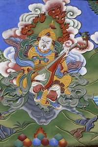 Tempel der Tausend Buddhas Dashang Kagyu Ling Kongregation. Wächter des Tempels, La Boulaye, Frankreich von Unbekannt
