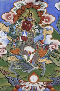Tempel der Tausend Buddhas Dashang Kagyu Ling Kongregation. Wächter des Tempels, La Boulaye, Frankreich von Unbekannt